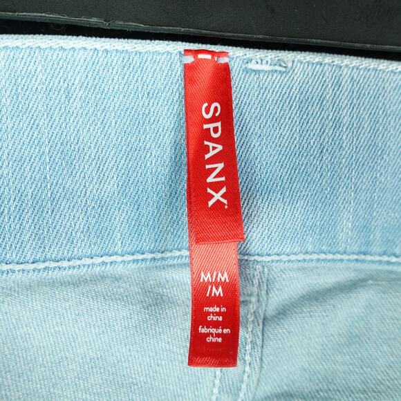 Spanx Jeans Womens SZ M Flared Bellbottom Bootcut Leg Slim Fit High Rise Pull On - Picture 8 of 10
